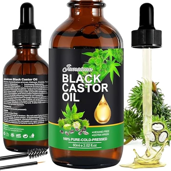 Organic Castor Oil - Jamaican Black Castor Oil is the perfect natural solution to promote hair growth and nourish skin, giving you a healthy and attractive look in a 60ml bottle. - Image 1